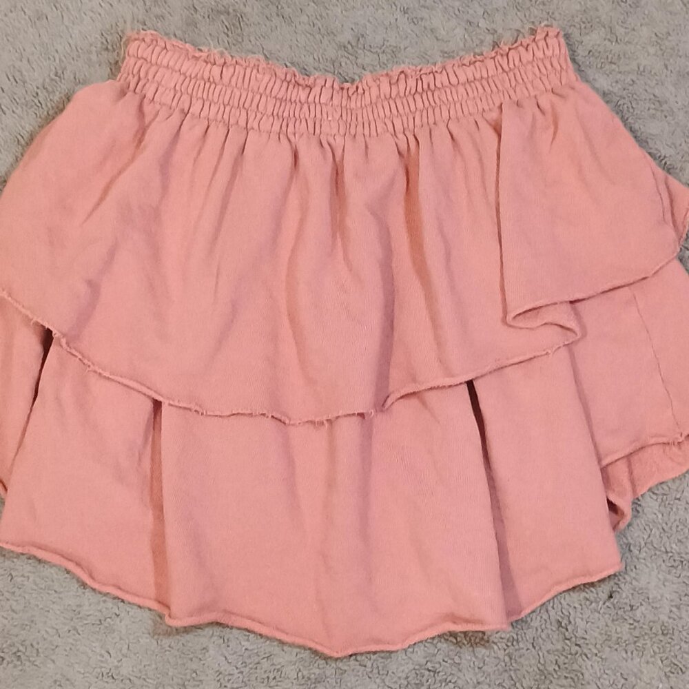 Aerie/Tiered Mini Skirt/Womens Medium/Terracotta/Ruffle Elastic Waist** - Picture 7 of 7